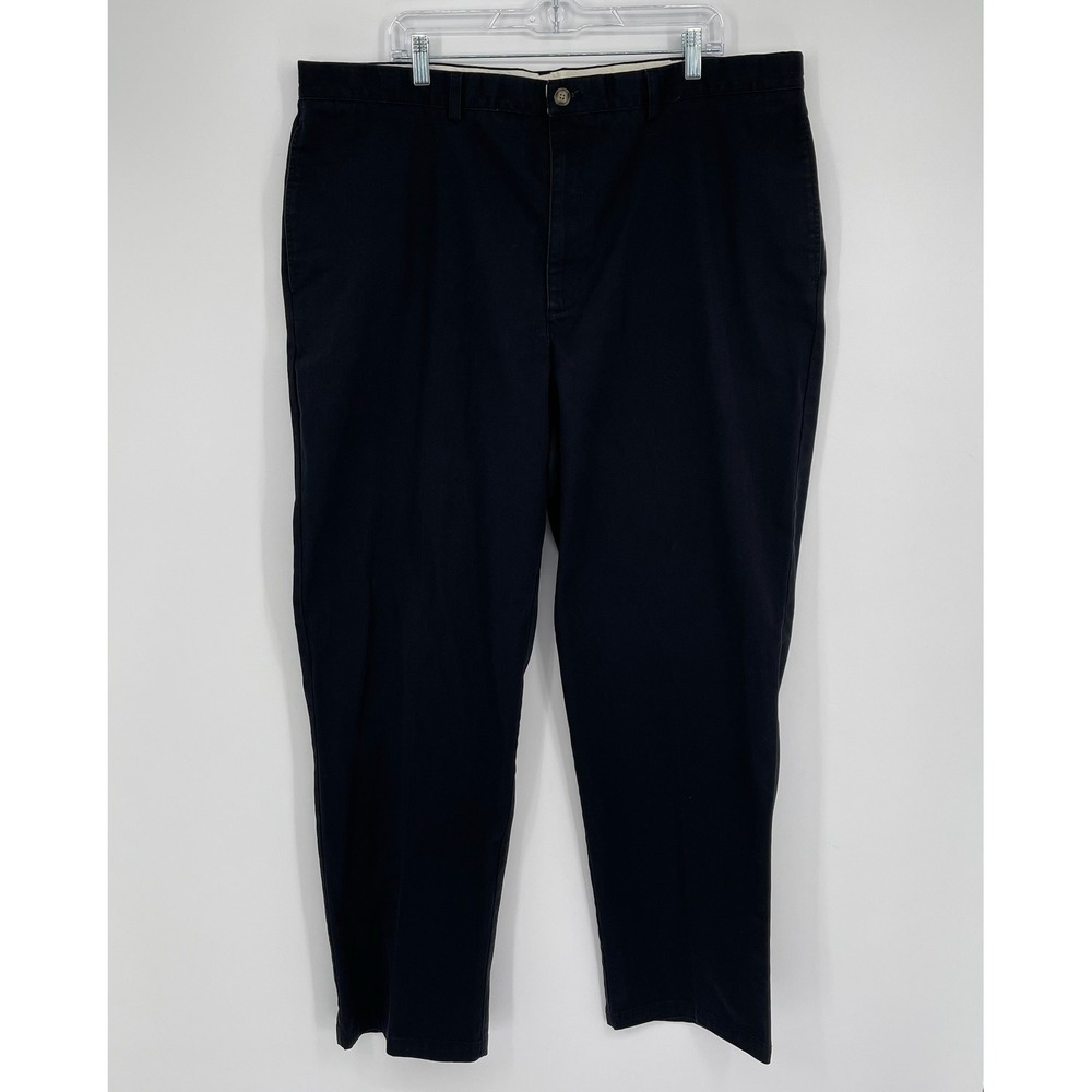 LL Bean Men's Navy Blue Double L Natural Fit Casual Chino Pants‎ Size 44x34